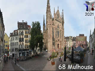 Webcam de la Ville de Mulhouse - La Place de la Réunion à 180°. - via france-webcams.fr
