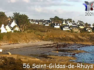 Webcam Saint-Gildas-de-Rhuys - La plage de Kerfago - via france-webcams.fr