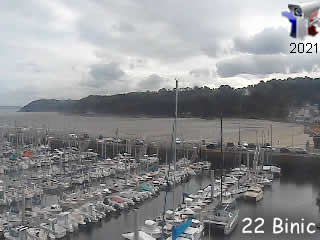Webcam Binic le port et la plage des Godelins - via france-webcams.fr