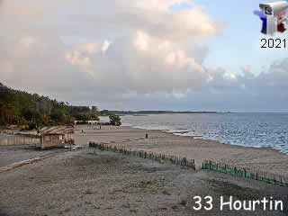 Aperçu de la webcam ID308 : Lac d'Hourtin - la plage - via france-webcams.fr