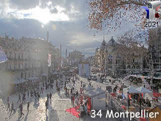 Webcam Languedoc-Roussillon - Montpellier - Place de la Comédie - via france-webcams.fr