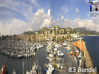 Webcam panoramique 360° du port de Bandol - via france-webcams.fr