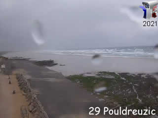 Webcam Pouldreuzic - panoramique de la plage - via france-webcams.fr