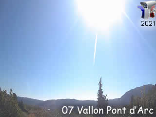 Webcam de Vallon Pont d'Arc Plaine des Mazes - Vallon Tourisme - via france-webcams.fr