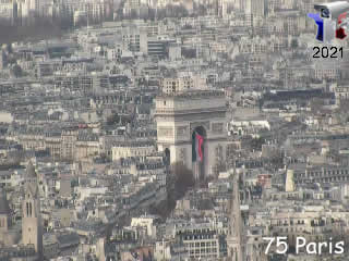 Webcam Paris - Arc de Triomphe - via france-webcams.fr