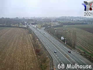 Aperçu de la webcam ID917 : Lutterbach - A36 à l’entrée de Mulhouse vers Beaune - Mulhouse - via france-webcams.fr